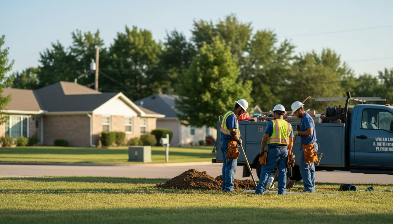 Residential water line and bathroom plumbing service in Cylinder, IA